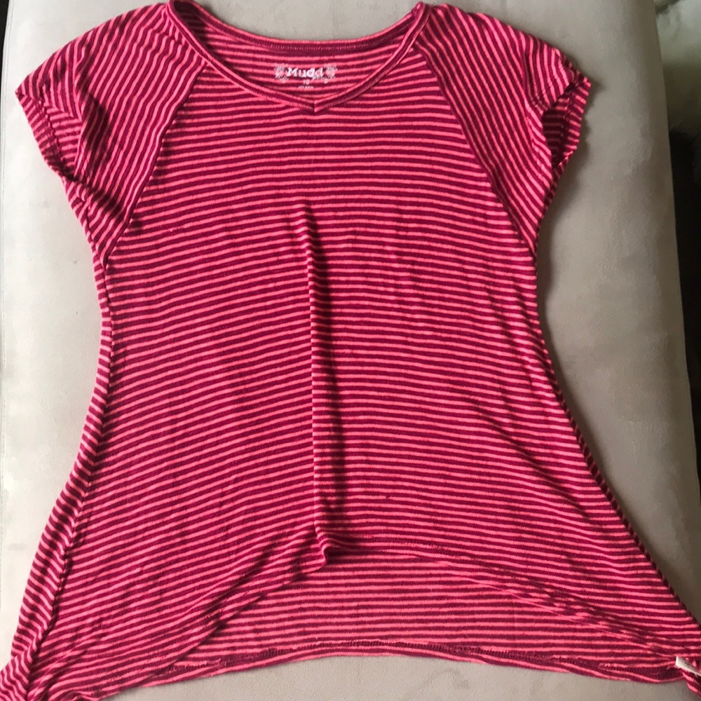 Pink and wine knitted girls shirt